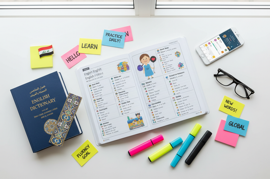 📚 كيف تختار كتاب إنجليزي يناسب مستواك؟ — دليل شامل لطلاب العراق من A1 إلى C1