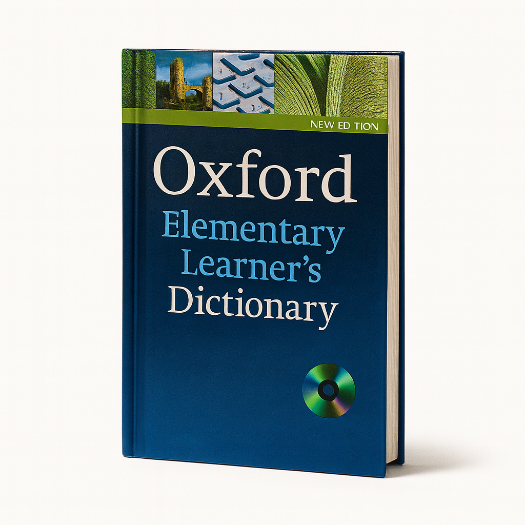 Oxford Elementary Learner's Dictionary with a CD on a white background